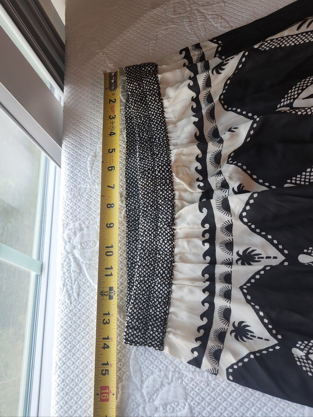 FARM Rio Black and Cream Asymmetrical Maxi Skirt - Picture 5 of 9